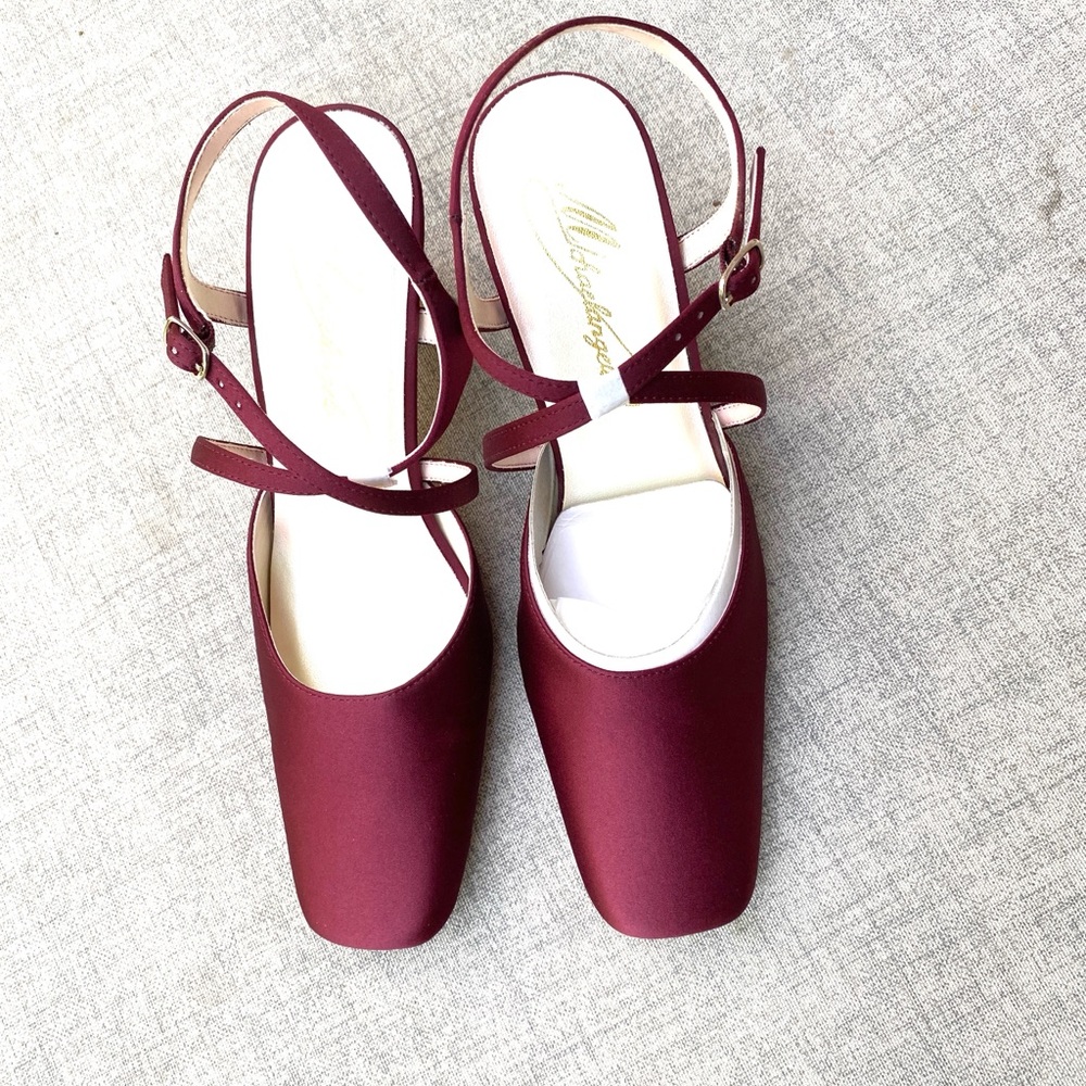 NWT Elegant Burgundy/Wine Women's Shoes - Picture 3 of 5